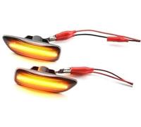 Pizgear Marcador de guardabarros señal giro lateral dinámico secuencial, para Xc90 S80 Xc70 V70 S60 2001-2009 Luz de marcador lateral del guardabarros del coche, marcador lateral del vehículo(Schwarz)