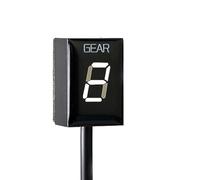 Pizgear Medidor de Instrumento de Velocidad con indicador de Pantalla de 1-6 Marchas, for Kawasak VN1700 VN 1700 2009 2010 Accesorios LUZ Indicador de Marcha de Motocicleta(Black White)