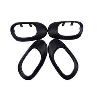 Pizgear Moldura for tirador de puerta interior, cubierta embellecedora for panel, for Citroen, C2, for Peugeot, 206 207 9119F2 9119F4 Manija interior de la puerta del coche(BLACK A Set 4 Side)