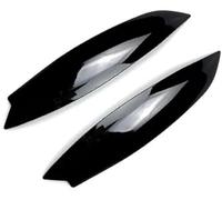 Pizgear Par de faros delanteros, párpados tipo ceja, cubierta embellecedora cromada, para Vw, para Golf 5 Mk5 Gti R 2005 2006 2007 Ajuste de la frente del faro(BLACK Gloss Black)