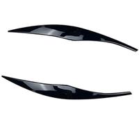 Pizgear Para Bmw Serie 3 E90 E91 320I 330I, para Sedan Touring Car Faro Ceja Ajuste de párpados Cejas Tapas 2005-2012 Ajuste de la frente del faro(BLACK Gloss Black)