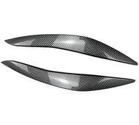 Pizgear Pegatinas de cejas para coche, para Bmw, para 5 para Series F10 F11 2011-2014, faro delantero, párpados, cejas, faro, cubierta tapa ojo Ajuste de la frente del faro(BLACK Carbon fiber pattern)