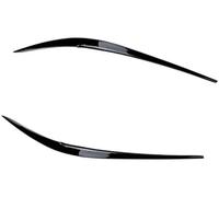 Pizgear Pegatinas para cejas de coche, para BMW, para Serie 3 G20 G28 Sedan 2019 2020 2021, párpados para faros delanteros cejas, tapas negras Ajuste de la frente del faro(BLACK Glossy Black)