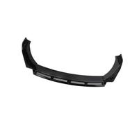 Pizgear Protector 3PCS Fibra de Carbono/Negro/Rojo Parachoques Delantero del Coche Divisor Labio Estilo Deportivo Difusor Spoiler, for Peugeot, Spoiler Alerón Delantero(Black Onecolor)