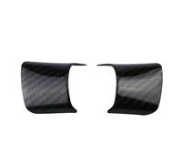 Pizgear Protector for Volante de Coche, for Ford, Focus 3 MK3 2012-2014, KUGA 2013-2015, embellecedor Decorativo Adhesivo ABS Adhesivo para Volante(2pcs-Black)