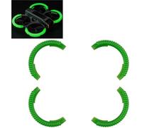 Pizgear Protectores anticolisión for hélices de dron dji AVATA2, Anillo de Parachoques, Protectores Fluorescentes, Accesorios de TPU. Protector de hélice para Drones(Black Fluorescent Green)