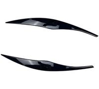 Pizgear Tapa de ojo faro, 2 uds., pegatinas embellecedoras cubierta cejas para lámpara coche, para Bmw, para Serie 3 E90 E91 320I 330I Ajuste de la frente del faro(BLACK Glossy Black)