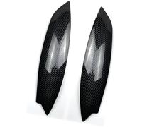 Pizgear Tapa de ojo faro, faros coche, cubierta párpados cejas, pegatina decorativa fibra carbono, para VW, para Golf 5 Mk5 Gti R 2005 2006 2007 Ajuste de la frente del faro(BLACK Carbon)