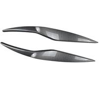 Pizgear Tapa del Ojo Faro, para Fiesta, para Mk6 2008-2012 Embellecedor de Cejas Faro Párpado Delantero Coche Cubierta la lámpara Etiqueta Ceja Ajuste de la frente del faro(BLACK Carbon Fiber Look)