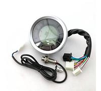Pizgear Velocímetro digital universal LCD de 12000 RPM y 199 km/h, odómetro, tacómetro, cilindros, medidor velocidad parcial, Scrambler 2015-2018 Velocímetro para motocicleta(With sensor1)