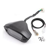 Pizgear Velocímetro LCD universal for motocicleta con pantalla VA, retroiluminación de siete colores, odómetro digital opcional for 1, 2 y 4 cilindros Velocímetro para motocicleta(With Sensor)