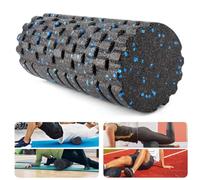 Pizsieat Rodillo Pilates Foam Roller con 3D-Masaje de Textura | 33x14CM | Rulo Masaje Muscular para Terapia y Masaje Muscular,Rodillo de Espuma EVA para Fitness Yoga Gym,Gimnasio Rodillo Masaje