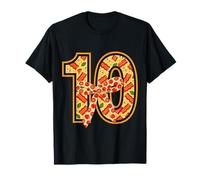 Pizza 10th Birthday 10 Years Old Fast Food Party Bday Girls Camiseta