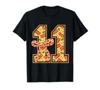 Pizza 11th Birthday 11 Years Old Fast Food Party Bday Girls Camiseta