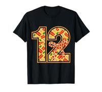 Pizza 12th Birthday 12 Years Old Fast Food Party Bday Girls Camiseta