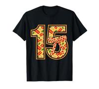 Pizza 15th Birthday 15 Years Old Fast Food Party Bday Girls Camiseta