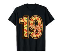 Pizza 19th Birthday 19 Years Old Fast Food Party Bday Girls Camiseta