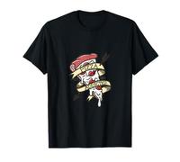 Pizza Adicto Slice Tatuaje Arte Camiseta