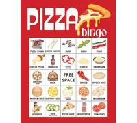 Pizza Bingo: 32 Player Food Themed Party Games for Classroom Rewards, Pizza Birthdays, Family Game Nights, Gourmet Food bingo game