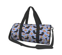 Pizza Comida Perro Salchicha Lindo, Bolsa de Viaje de Gran Capacidad, Bolso Redondo, Bolsa de Viaje Deportiva, Bolsa de Mano, Bolsa de Fitness