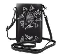 Pizza Constellation - Bolso cruzado de cuero con estampado de constelación para teléfono, mini bolso cruzado para mujer, tarjetero multifuncional y cartera