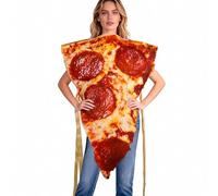 Pizza Costume - Funny Realistic Slice Outfit, Soft Polyester Food Cosplay, Lightweight Comfortable Party Dress Up Costume, Humorous Pizza Clothing Accessory | for Adults Couples Kids Birthday Carnival