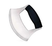 Pizza Cutter Stainless Steel Ulu knife Razor Sharp Rocker Slicer Cutter Mincing Mezzaluna Knife Salad Vegetable Chopper with Upgraded Ergonomic Anti-S