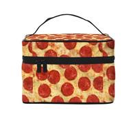 Pizza de peperoni, Bolsa de Maquillaje Bolsa de cosméticos Bolsa de Aseo de Viaje portátil Estuche para lápices