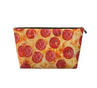Pizza de peperoni Modelo 3D, Bolsa de Maquillaje Bolsa de cosméticos Bolsa de artículos de tocador de Viaje portátil Bolsa de artículos de tocador