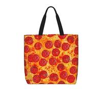 Pizza De Pepperoni En 3D Bolso De Compras Gran Capacidad Bolso De Hombro Impermeable Bolsas De Compra Para Viajes Shopping Fitness