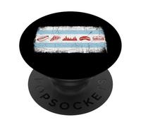 Pizza de Perrito Caliente Bandera de Chicago Carne Italiana y Horizonte Vintage PopSockets PopGrip Adhesivo