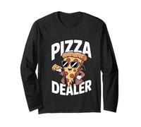 Pizza Dealer Italian Food Vintage Retro Vibes Manga Larga