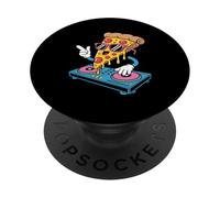Pizza DJ Food Música Divertida PopSockets PopGrip Adhesivo