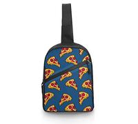 Pizza Doodle Sling Bag Crossbody Hombro Viaje Cofre Mochila Plegable Daypack para Deportes Compras Senderismo
