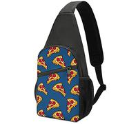 Pizza Doodle Sling Bag Crossbody Hombro Viaje Cofre Mochila Senderismo Mochila para Deportes Compras Trabajo