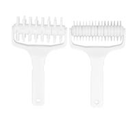 Pizza Dough Roller Docker 2 Pack | Plastic Dough Hole Puncher with Long Handle | Pastry & Pie Crust Perforator for Even Baking/No Gas Bubbles | Bread & Biscuit Docking Tool