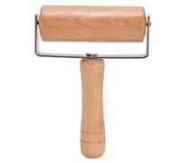 Pizza Dough Roller | Smooth Beech Wood Pastry Roller for Pizza/Cake/Bread Making | Multifunctional Kitchen Tool with Ergonomic Handle | Stainless Steel Core