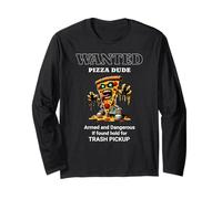 Pizza Dude Wanted Armed and Dangerous Men, Mujeres Divertidas Manga Larga