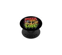 Pizza es mi Amor Comida Divertida Graffiti Art PopSockets PopGrip Adhesivo