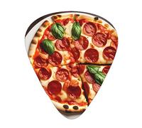 Pizza Food - Púa de guitarra excepcional, impresión completa de un solo lado, púa de material ABS, grosor diverso para una experiencia musical variada, ideal para guitarras y ukeleles, púa de