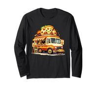 Pizza Food Truck Cheesy Slice, diseño Divertido Manga Larga