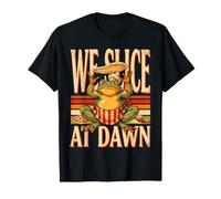 Pizza Frog We Slice At Dawn Comida Humor Camiseta