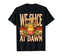 Pizza Frog We Slice At Dawn Comida Humor Camiseta gráfica económica