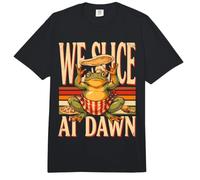 Pizza Frog We Slice At Dawn Comida Humor Comfort Colors Adult Heavyweight T-Shirt