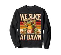 Pizza Frog We Slice At Dawn Comida Humor Sudadera