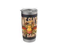 Pizza Frog We Slice At Dawn Comida Humor Vaso térmico de acero inoxidable de doble pared