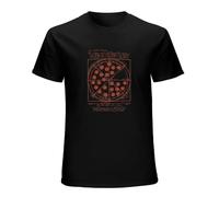 Pizza from Vitruvian T-Shirt Print Tops tee Casual Black XXXL