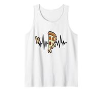 Pizza Gráficos Divertidos del Latido corazón Amante de Camiseta sin Mangas