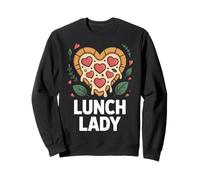 Pizza Heart Lunch Lady Retro Love Slice Vibes Sudadera