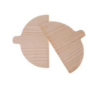 Pizza-Holzpaddel Set - 2 Piezas, 28x17cm, 65g, Halbrunder Holz-Pizzaschieber aus Kiefernholz mit Griff, Rustikales Pizzabrett für Pizzaofen, Brotbacken, Küche, Restaurante, Familienfeier